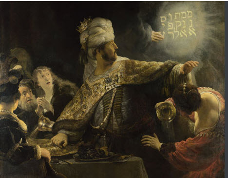Belshazzar's feast by Rembrandt