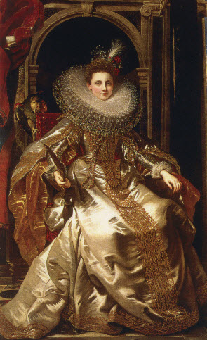 Portrait of a lady in gold lame